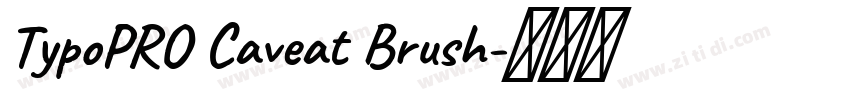 TypoPRO Caveat Brush字体转换